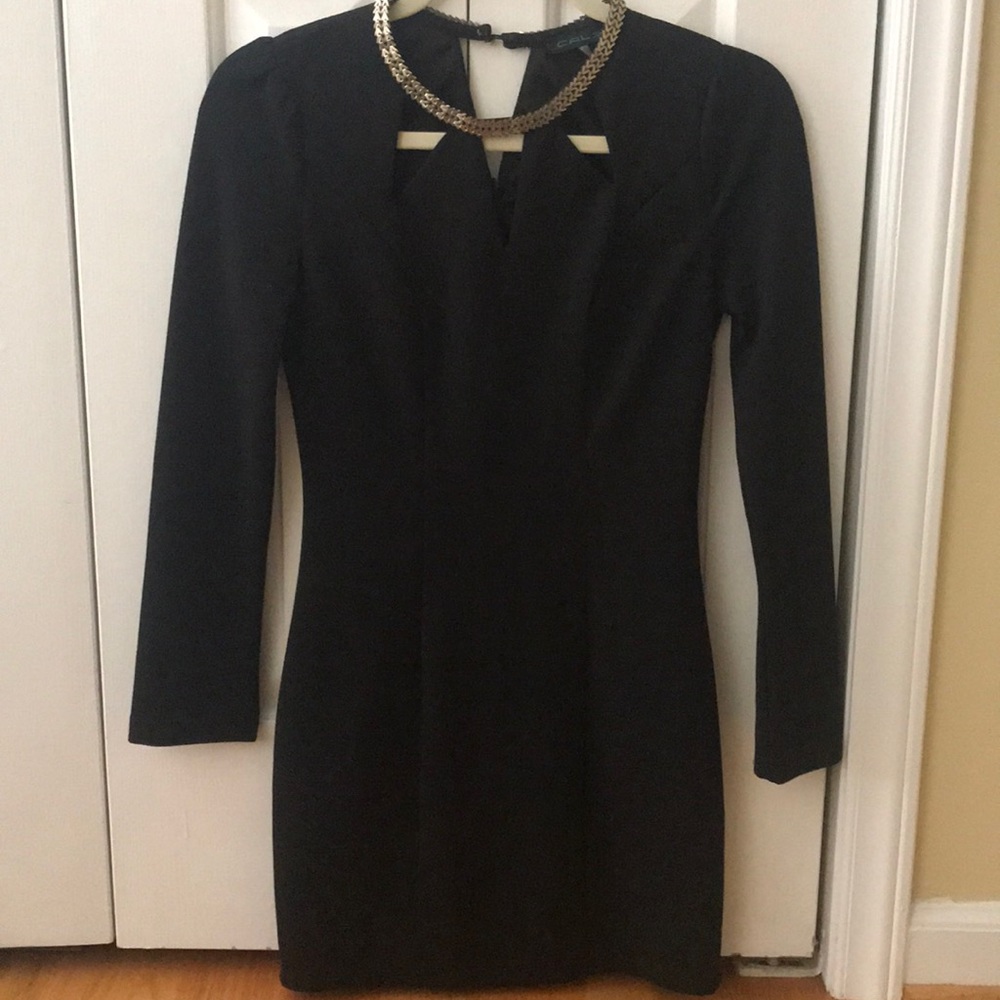 Black dress with triangle cut outs